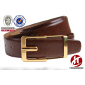 Handsome men's red strap with gold buckle classic belt from Wenzhou